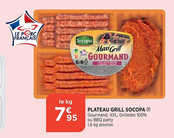 Plateau Grill Socopa