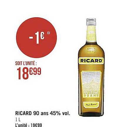 ricard 90 ans 45% vol.