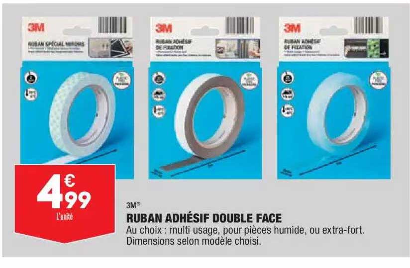 Ruban Adhésif Double Face 3m