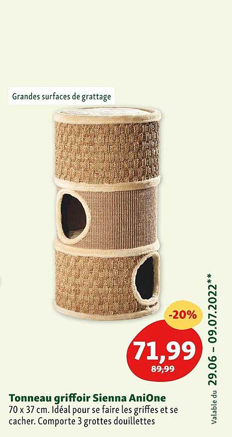 tonneau griffoir sienna anione