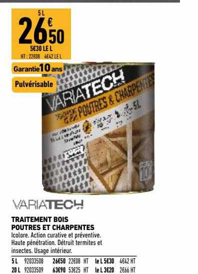 traitement bois poutres et charpentes variatech