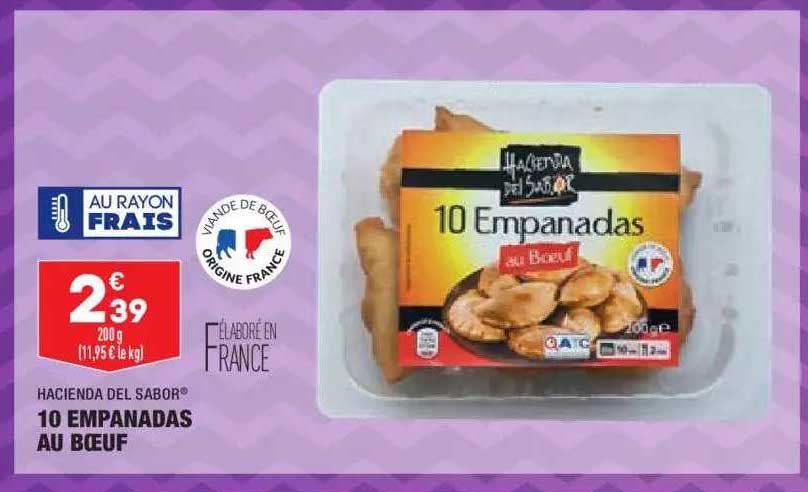 10 empanadas au boeuf hacienda del sabor