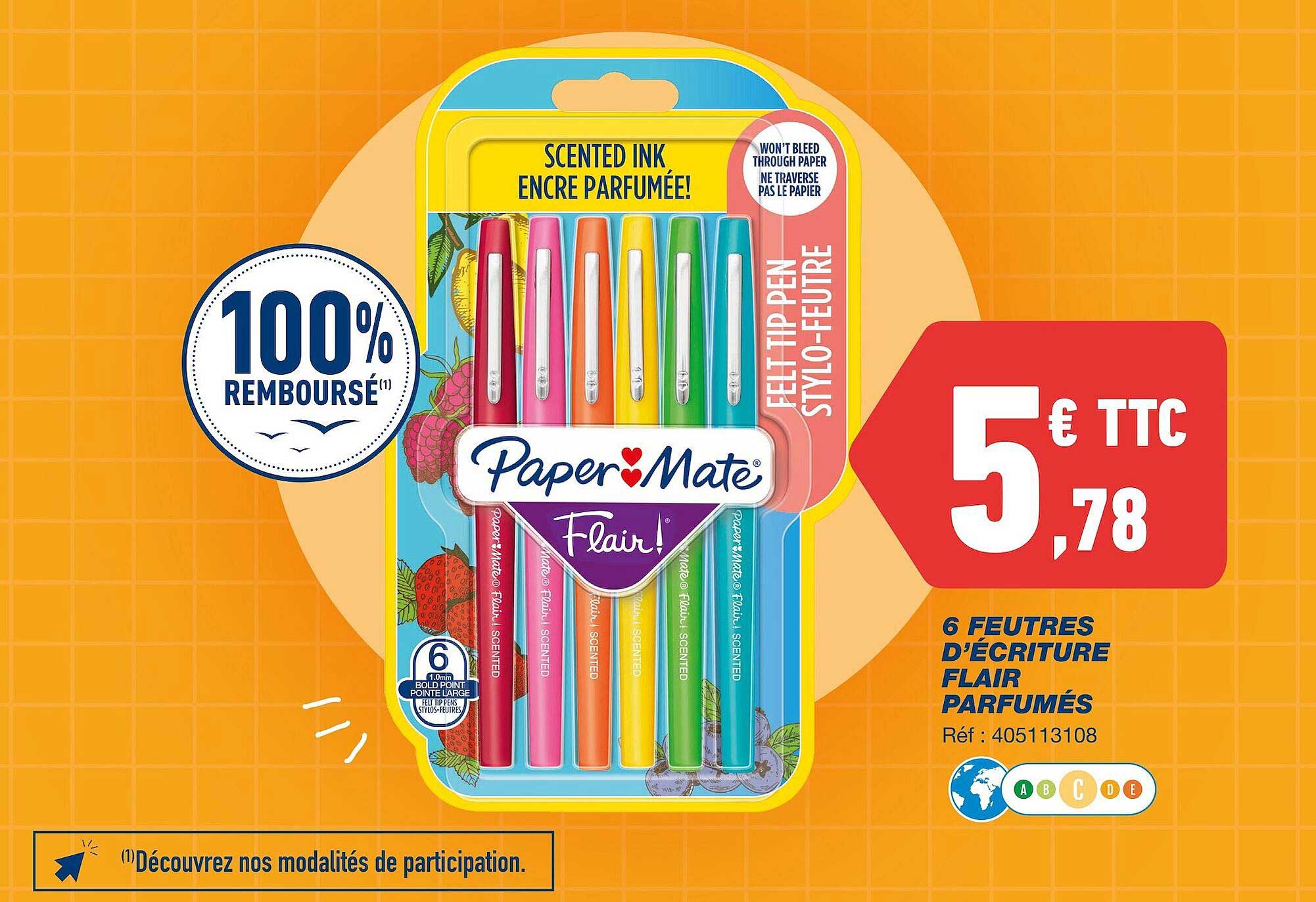 6 Feutres D'écriture Flair Parfumés