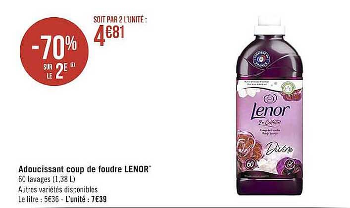 adoucissant coup de foudre lenor
