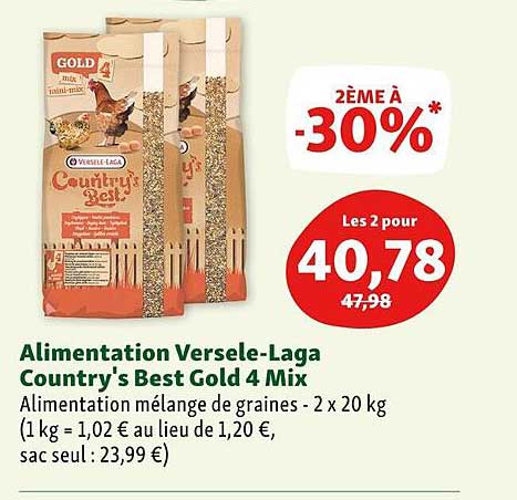 alimentation versele-laga country's best gold 4 mix