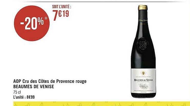 aop cru des côtes de provence rouge beaumes de venise