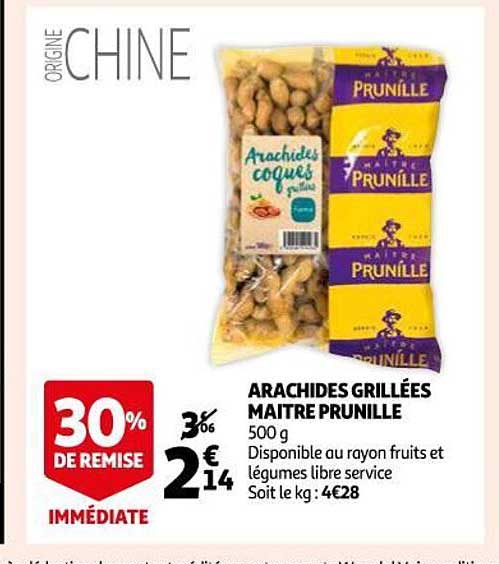 arachides grillées maître prunille