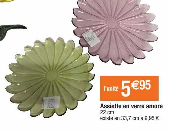 assiette en verre amore