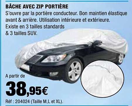 bâche avec zip portière