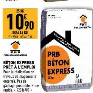 béton express prêt à l'emploi