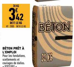béton prêt à l'emploi