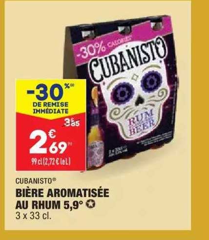 bière aromatisée au rhum 5,9° cubanisto