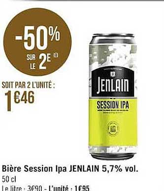 bière session ipa jenlain 5.7% vol