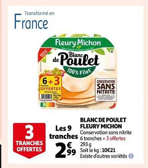 blanc de poulet fleury michon