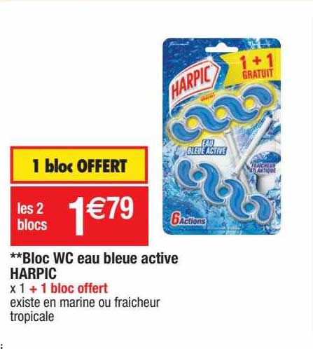 Bloc Wc Eau Bleue Active Harpic