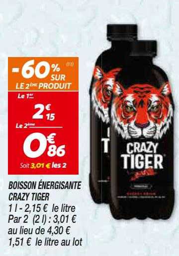 boisson énergisante crazy tiger
