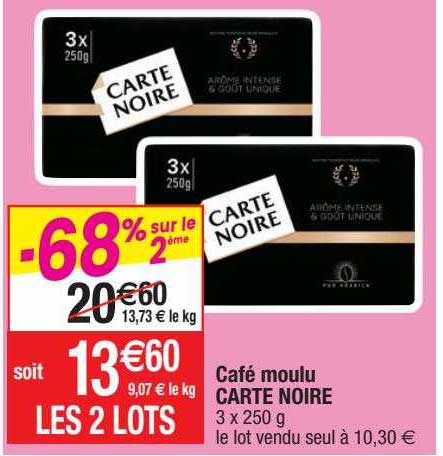 Café Moulu Carte Noire
