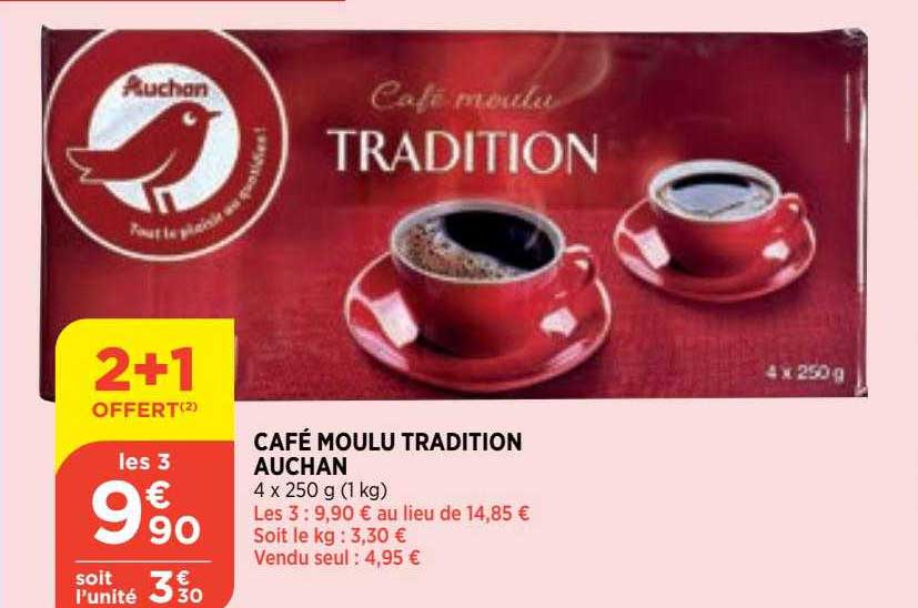 Café Moulu Tradition Auchan