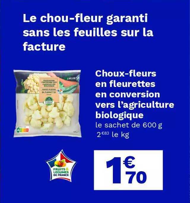 Choux-fleurs En Fleurettes En Conversion Vers L'agriculture Biologique