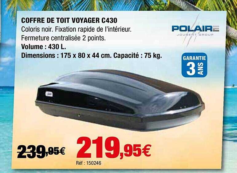 coffre de toit voyager c430 polaire