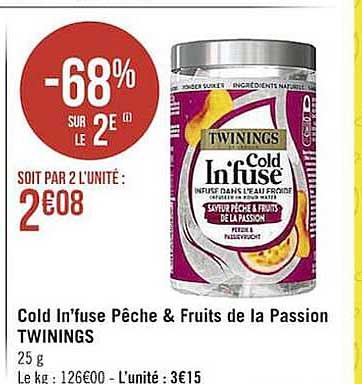 Cold In'fuse Pêche & Fruits De La Passion Twinings