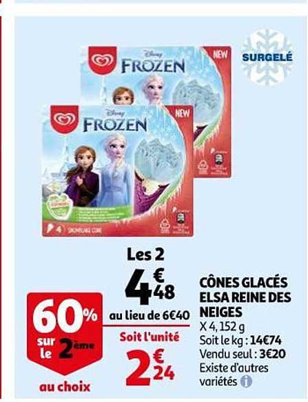 Cônes Glacés Elsa Reine Des Neiges