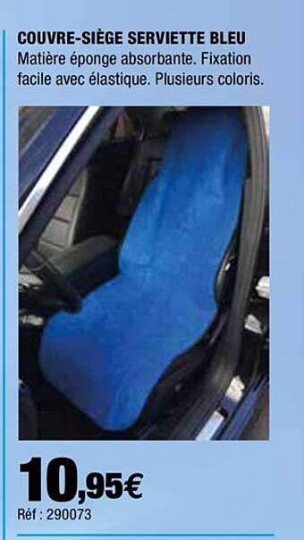 couvre-siège serviette bleu