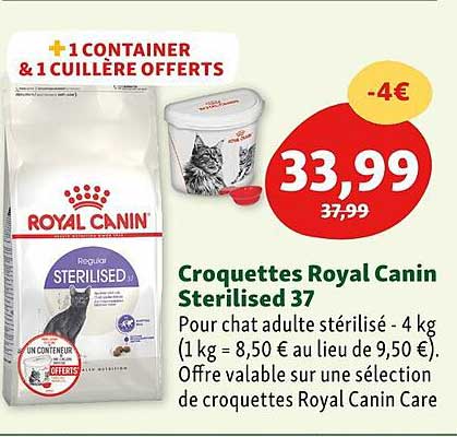 croquettes royal canin sterilised 37