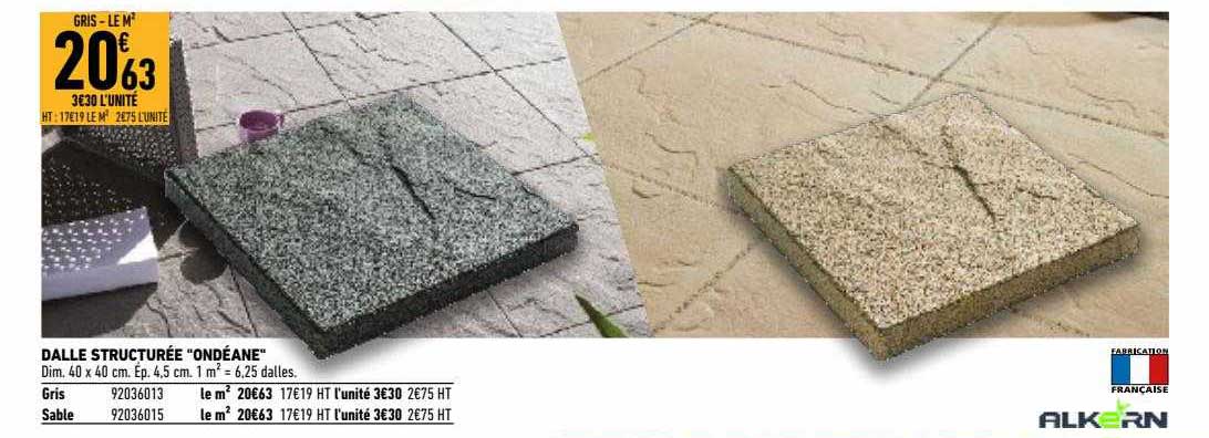 dalle structurée "ondéane"