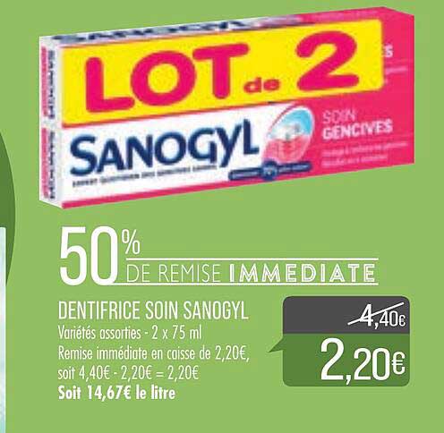 Dentifrice Soin Sanogyl