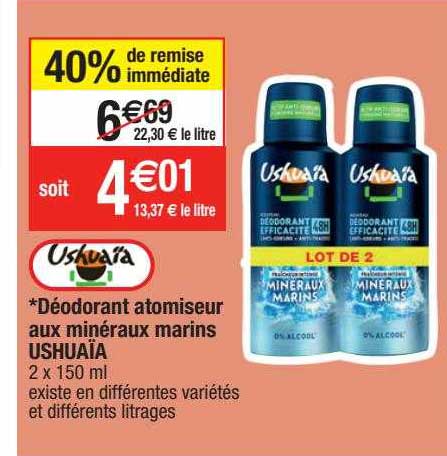 déodornt atomiseur aux minéraux marins ushuaïa