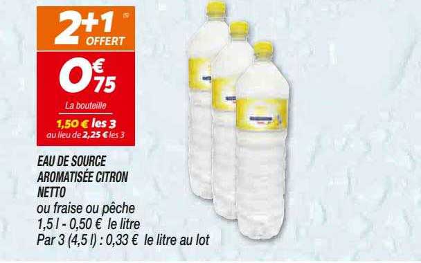 Eau De Source Aromatisée Citron Netto