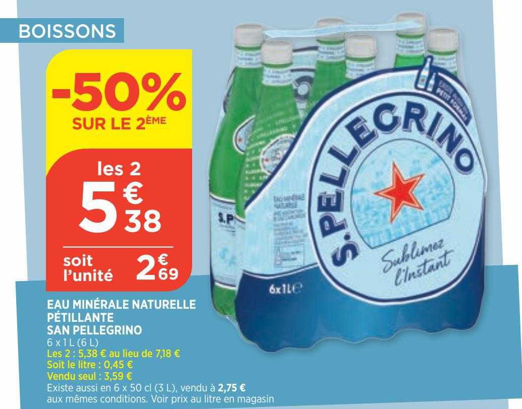 eau minérale naturelle pétillante san pellegrino