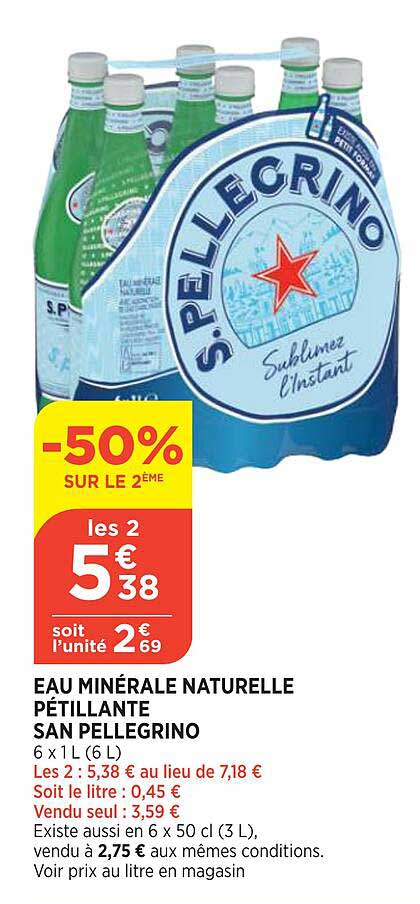 eau minérale naturelle pétillante san pellegrino