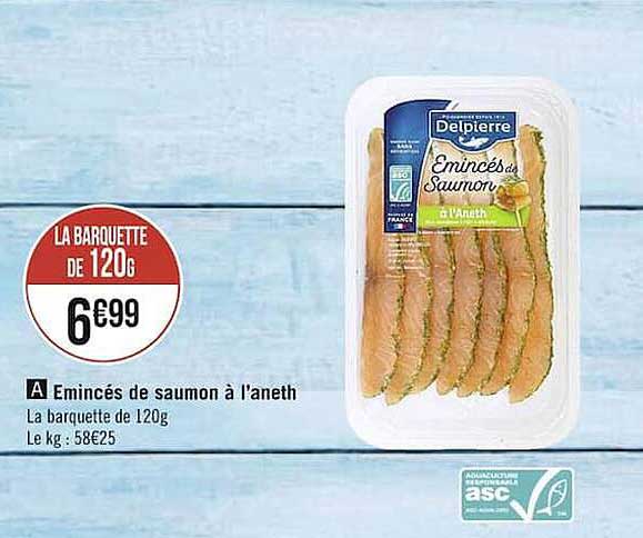 émincés de saumon à l'aneth