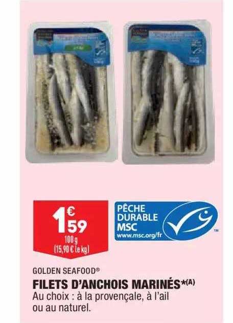 filets d'anchois marinés golden seafood
