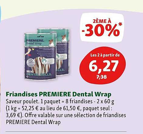 friandises première dental wrap
