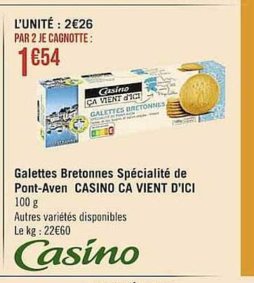galettes bretonnes spécialité de pont-aven casino ca vient d'ici