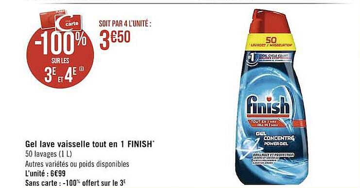 gel lave vaisselle tout en 1 finish