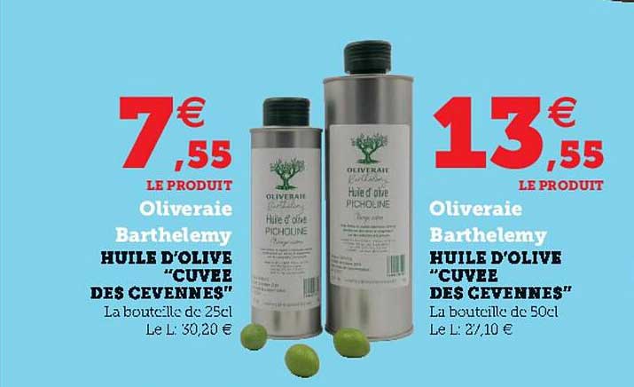 huile d'olive "cuvée des cevennes" oliveraie barthelemy