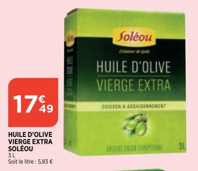 Huile D'olive Vierge Extra Soléou
