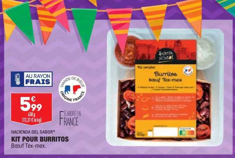 kit pour burritos hacienda del sabor