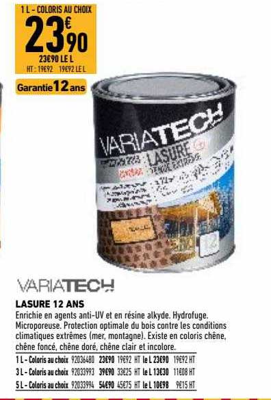 lasure 12 ans variatech