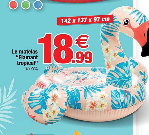 le matelas "flamant tropical"