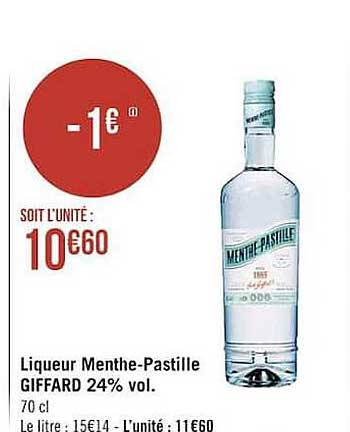 liqueur menthe-pastille giffard 24% vol.