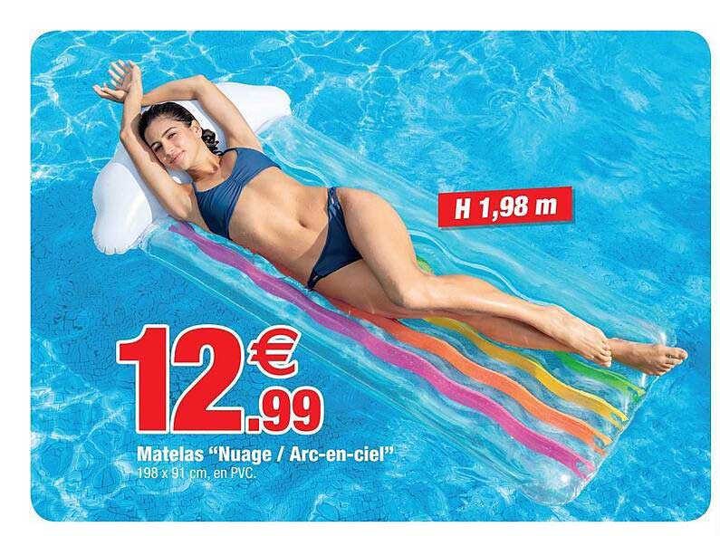 matelas "nuage-arc-en-ciel"