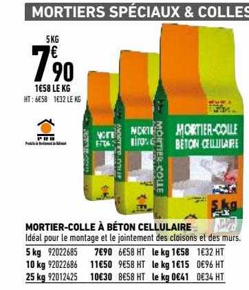 mortier-colle à béton cellulaire