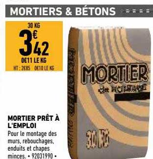 Mortier Prêt à L'emploi