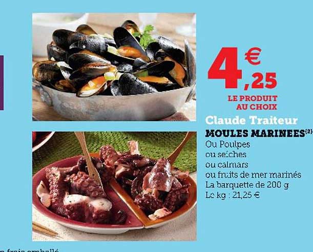 moules marinées claude traiteur