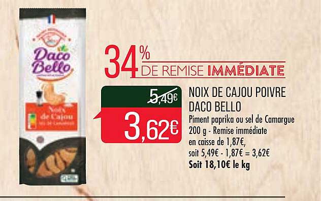 noix de cajou poivre daco bello